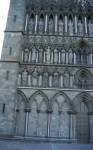 One wall with knights and religious figures