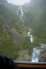 Waterfalls and rain along the way.