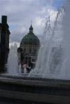 Royal residence through fountain