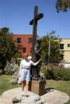 Marghe and the statue