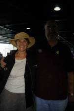 We pick up Paul and Tina at the Airport