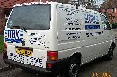 Angled view of the van