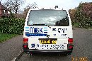 The van from behind