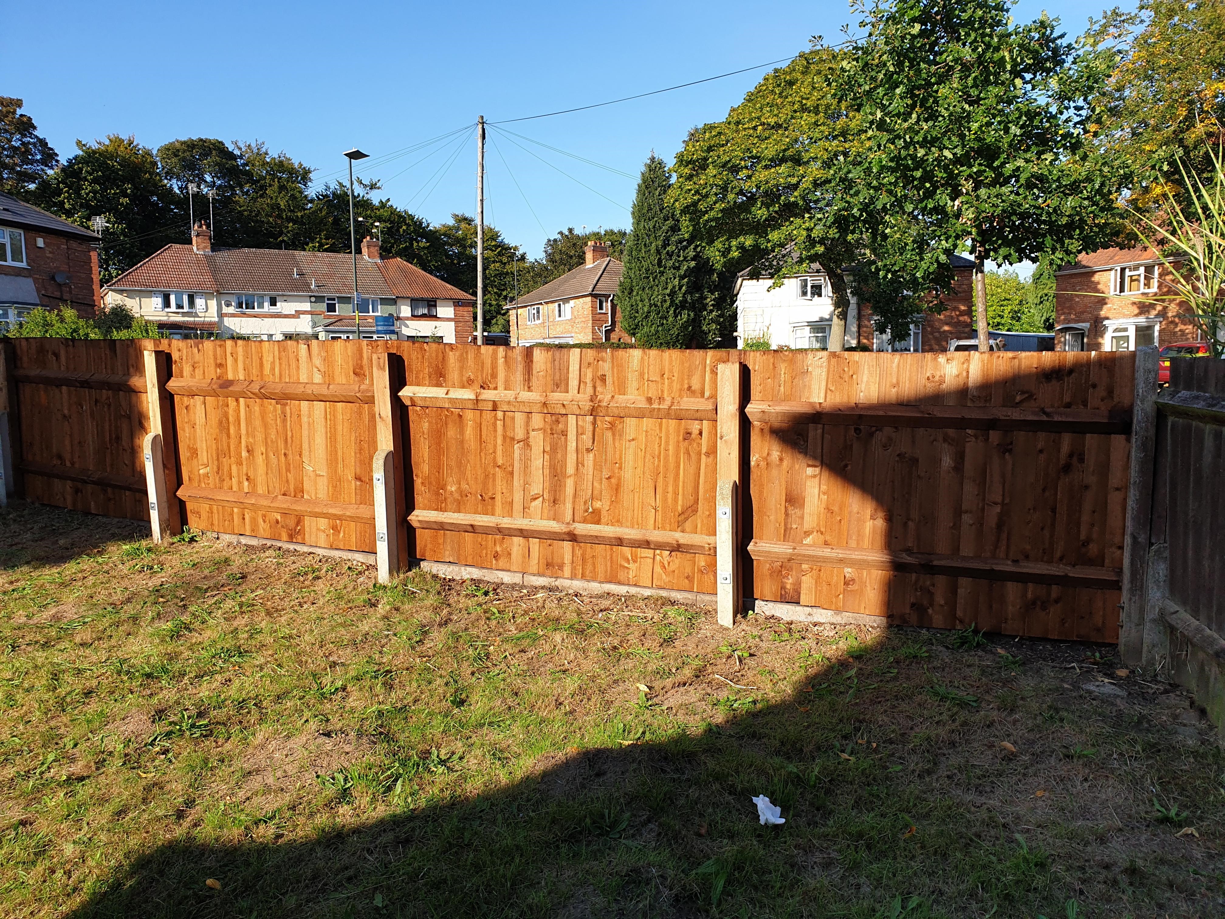 A newly built fence