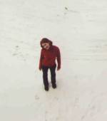 Kelly in the snow of Illinois