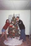Kelly at Christmas tree