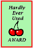 Hardly Ever Used Web Site Award