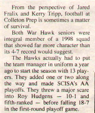 Article from The Press & Standard
