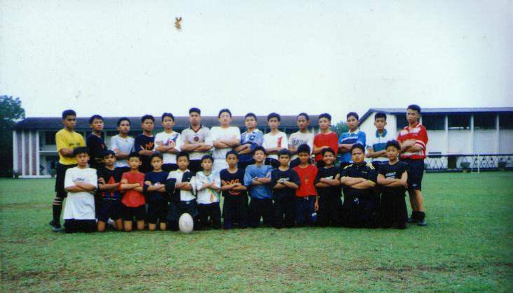 Beginner rugby players