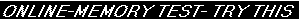 memory test online