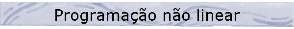 Programa��o n�o linear