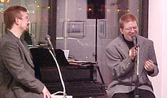 Mike being interviewed