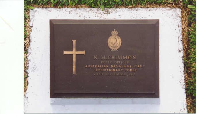 N McCrimmon Plaque