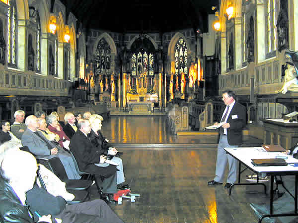 David Taylor, Museum Manager, addressing the meeting