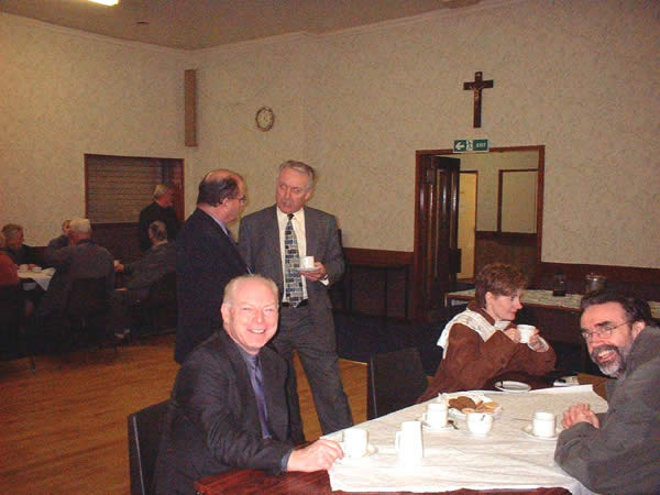 In the hall after Mass