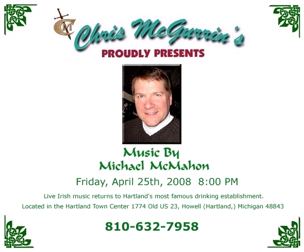 click here to see Michael's bio and performance times