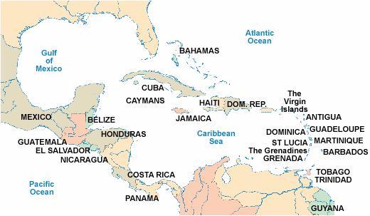 Map of Central America