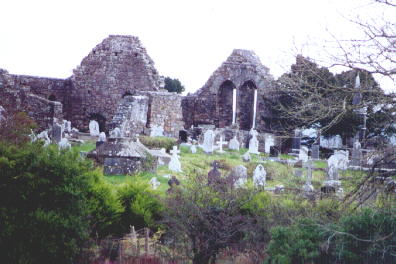 church and cemetary ruins