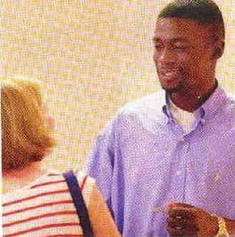Pictureshot by NBC 13 - Calvin Johnson, first African-American member welcomed into UA's traditionally white greek system
