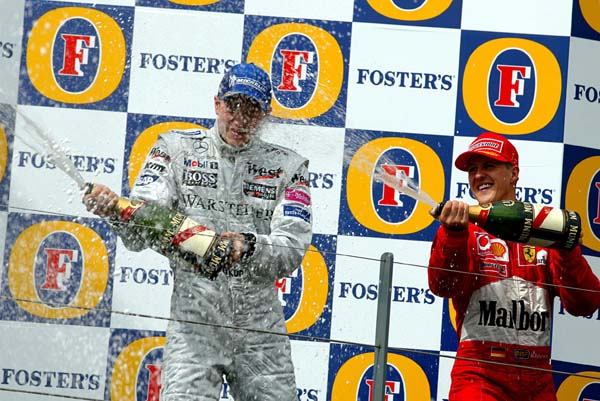 Kimi Raikkonen on the podium