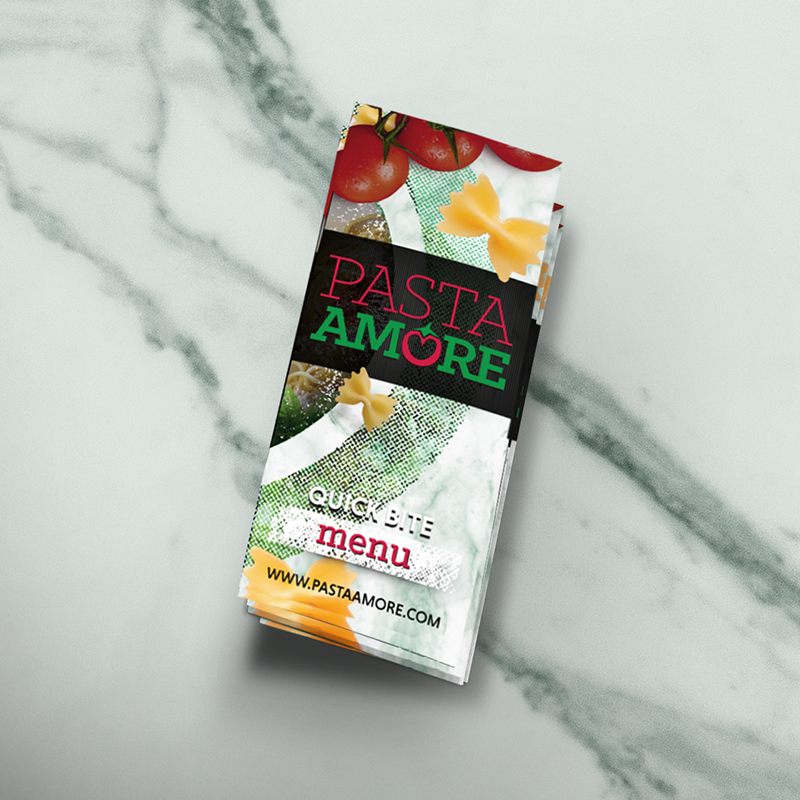 TO-GO MENU FOR PASTA AMORE RESTAURANT