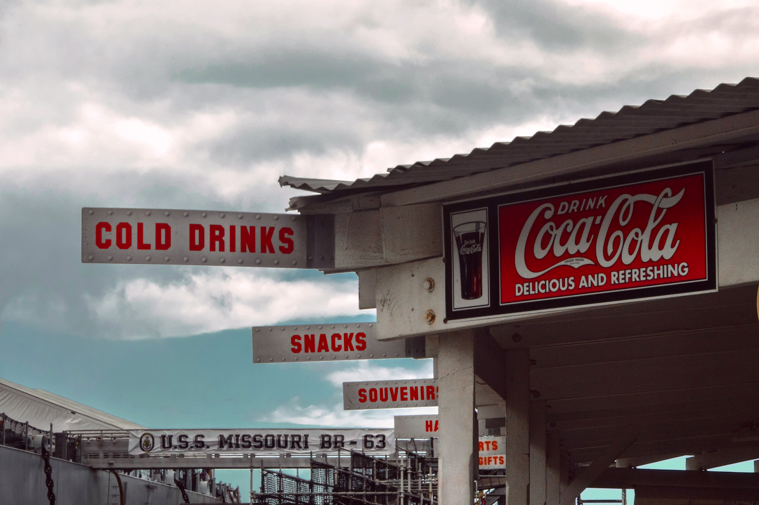 COLD DRINKS AT THE USS MISSOURI