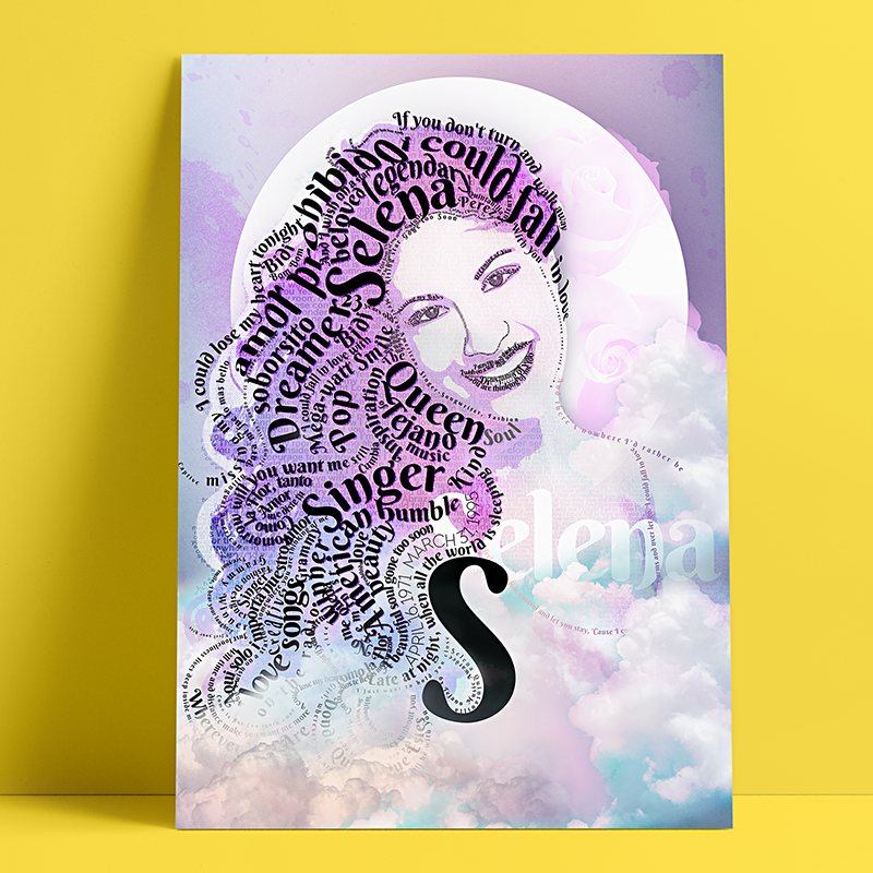 Tribute poster for Selena Quintanilla Perez