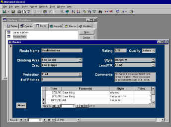 Screenshot of Climberlog (click for full-sized image)