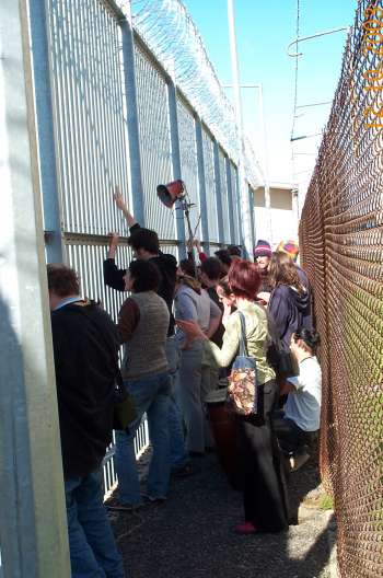 Making contact through the fence