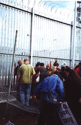 Trampling on the fence