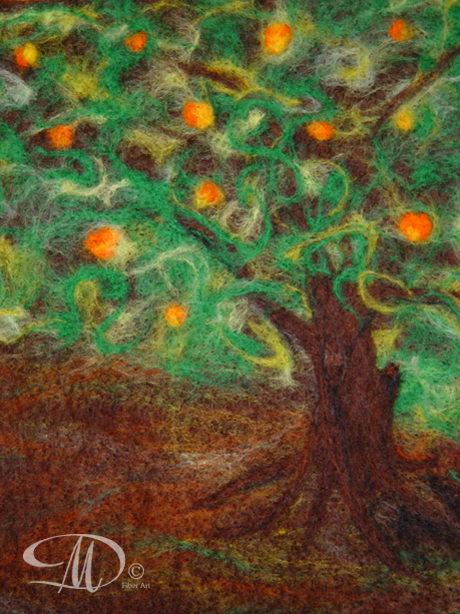 Tree with golden apples