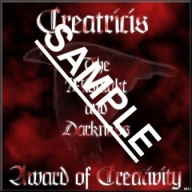 Creative award sample