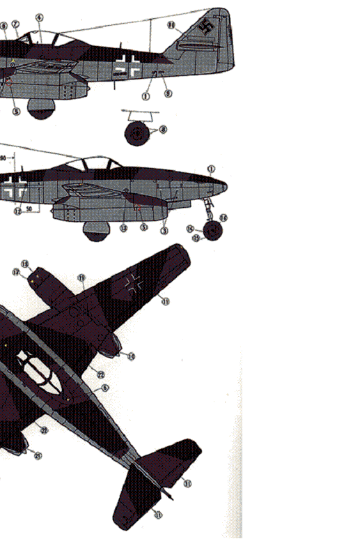 Text Box:  
. 1IMAGE #6:  Stencil placement, early factory camouflage scheme, RLM 74/75
