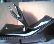 interior of clutch purse/wallet