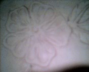 leather flower close up