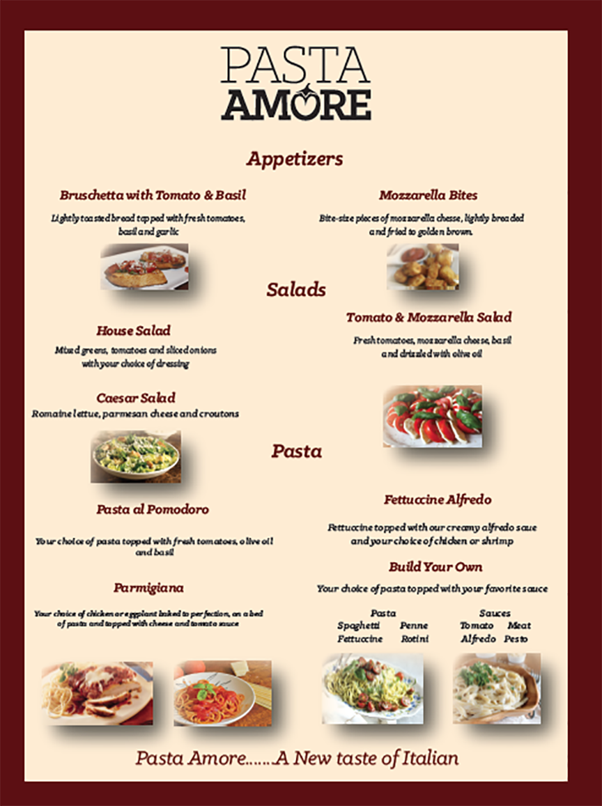 Menu Page 1