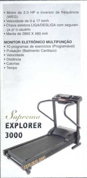 ESTEIRA EL�TRICA SUPREMA BABY - Motor 0,5 HP