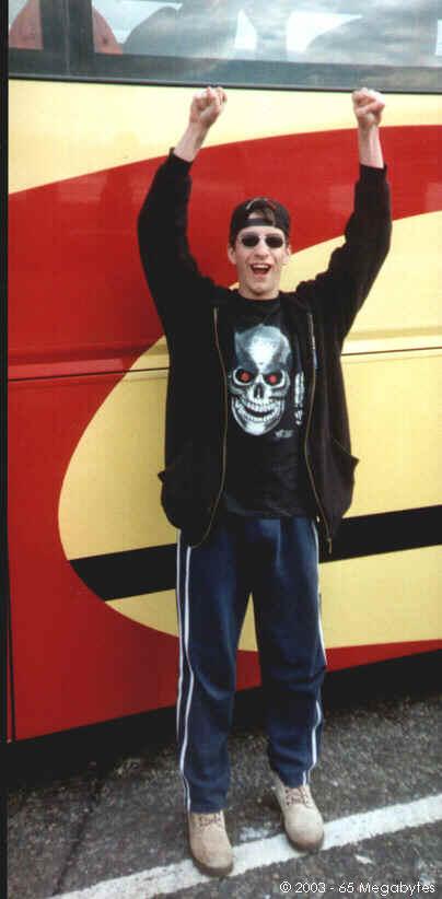 65 Megabytes Lives On..... Here He Is In Front Of A Coach Taking Him To A Live Performance In Germany