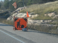 This sign was very familiar all along the highway. Photo by Meghan Hansen
