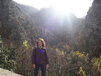 Maria, on the way up Le Canigou to the Abbaye de St. Martin du Canigou. Photo by Christian Caron
