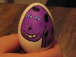 Dino Egg-stone. Created by Meghan Hansen and Julie Gelmich. Photo by Tom Hansen