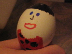 Fred Egg-stone. Created by Meghan Hansen and Julie Gelmich. Photo by Tom Hansen