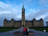Me and Alex in front of Centre Block. Photo by Rosanne Lester