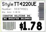 Cognitive Solutions Thermal Printer labels, (c) Cognitive Solutions