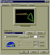 Windows95 Screen Saver Dialog Box