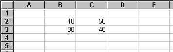 Enter the numbers into the cells as shown