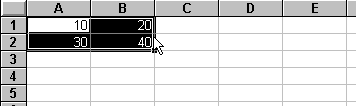Moving a block of cells