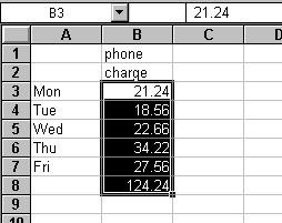 Updated spreadsheet
