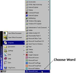 Starting Word 2000