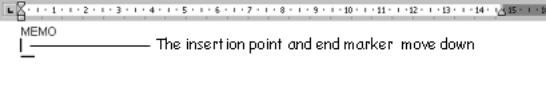 Inserting a line